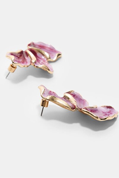 Stradivarius Yelpaze şeklinde enamel küpe