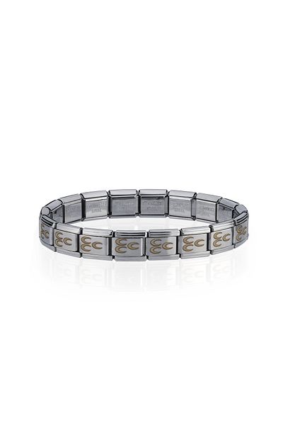 Takı Dükkanı Ottoman Three Crescent Flag Italian Charm Unisex Steel Bracelet Scb58