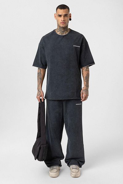 VAMOSCLO Washable Oversize Tracksuit Set Black