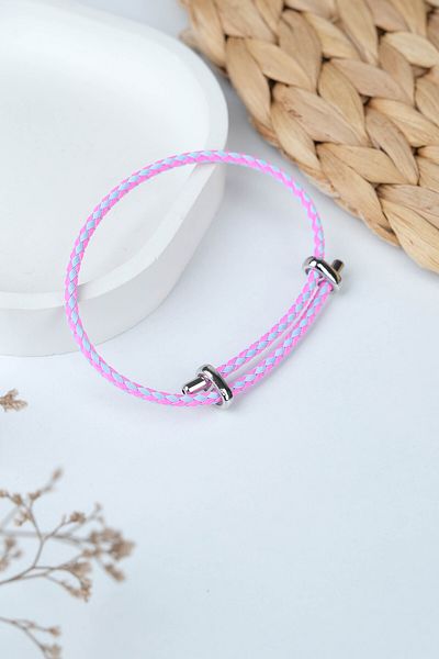 Jack Ferrero Silver Steel / Unisex Colorful String Bracelet (Adjustable)