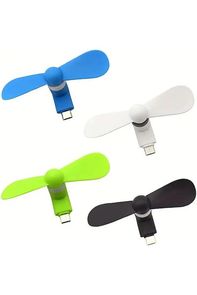 MİNGODAN Mini USB Fan Silent Portable Phone Fan Summer Practical Handheld Fan Type-C Compatible