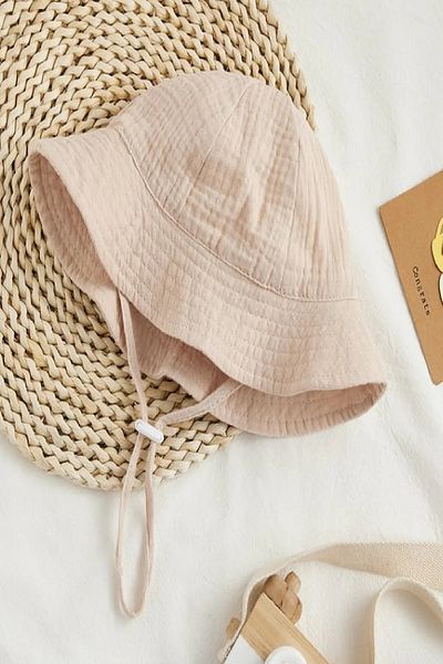 BEBİS Summer Muslin Baby Hat 100% Cotton 0-2 Years