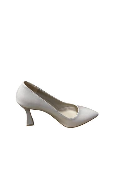 WHİTE LİNE Women's Goblet Heeled Patent Leather Stiletto