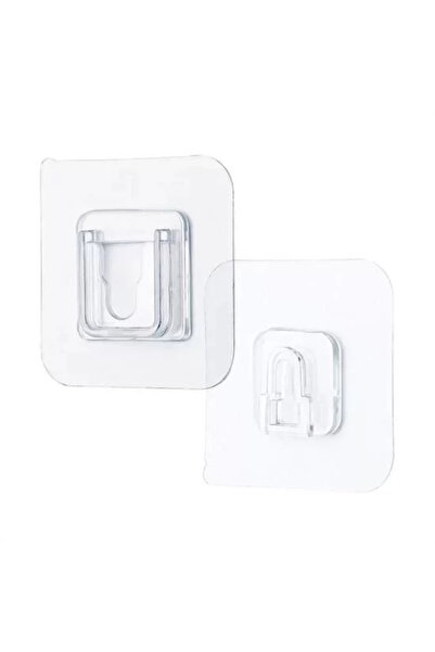 E NATIONAL Buffer® Item Fixing Hanger 10 Pairs Transparent Double Sided Adhes...