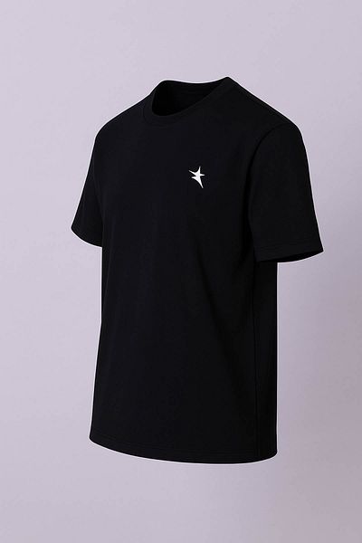 trender Injection Printed Single Jersey Black Men's T-Shirt 2960