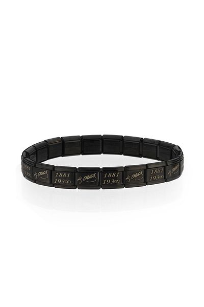Takı Dükkanı K. Ataturk Signature 1881-193∞ Italian Charm Unisex Steel Bracelet Scb59
