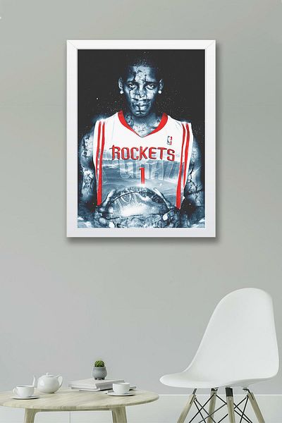 Saturn Pictură înrămată Tracy McGrady - Pictură poster NBA Houston Rockets