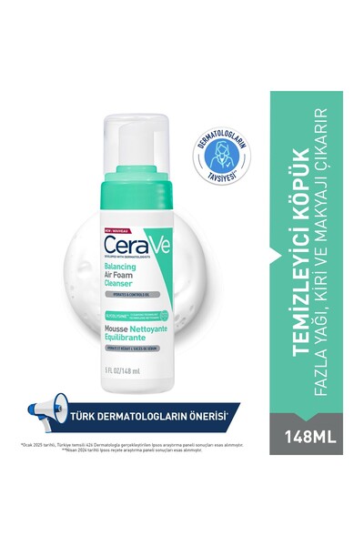 CeraVe Normal, Karma Ve Hassas Ciltler Için Köpük Temizleyici 148ml 333787592...