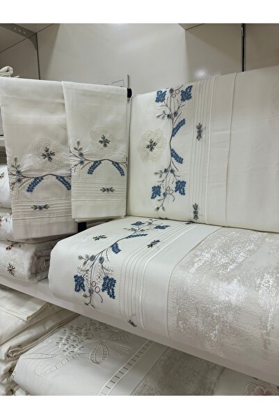 incisecrethome Handwork Needlework Embroidered Rococo Pique and Duvet Cover Set 7 Pieces