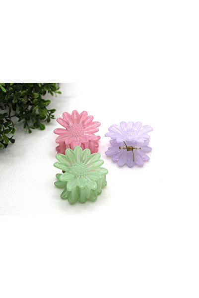 Tezcan Aksesuar Cataramă cu model de flori colorate (pachet de 3)