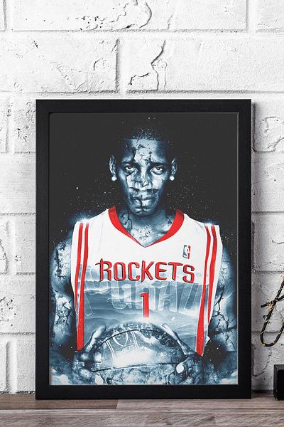 Saturn Pictură înrămată Tracy McGrady - Pictură poster NBA Houston Rockets