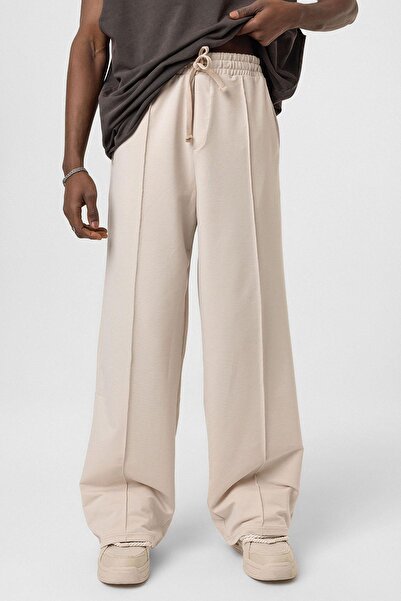 VAMOSCLO Λεπτομερής ραφή oversized Φούτερ Αθλητικό Παντελόνι Πέτρα
