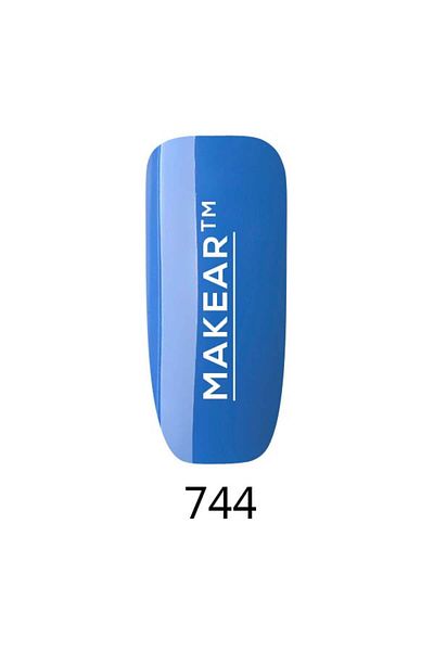Makeart Baby Lac de unghii semipermanent Glamour Makear, 744 albastru, 8 ml