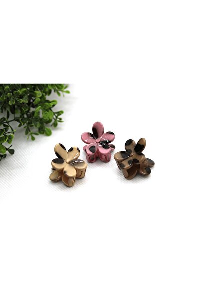 Tezcan Aksesuar Cute Patterned Flower Model Agrafe pentru catarame (Pachet de 3)