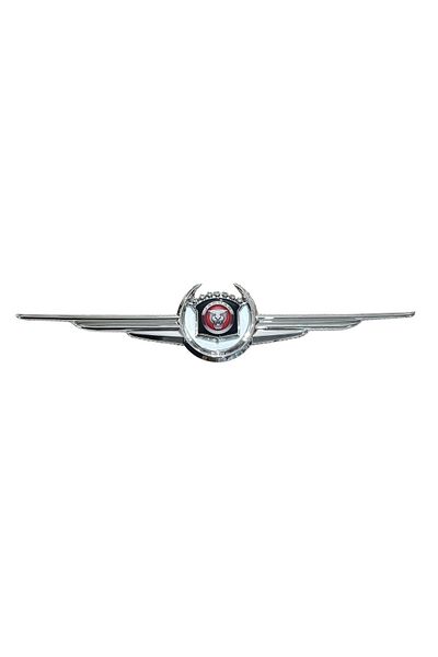 YAVAS OTO Wreath Arma Plastic Chrome White Frame with Jaguar Logo