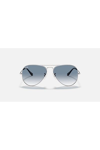 Ray-Ban AVIATOR RB3025 003/3F 58-14 Unisex Sunglass Silver_Light Blue Gradient
