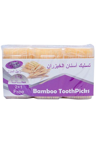 Genrics Home Mate Bamboo Toothpicks 3 pkt