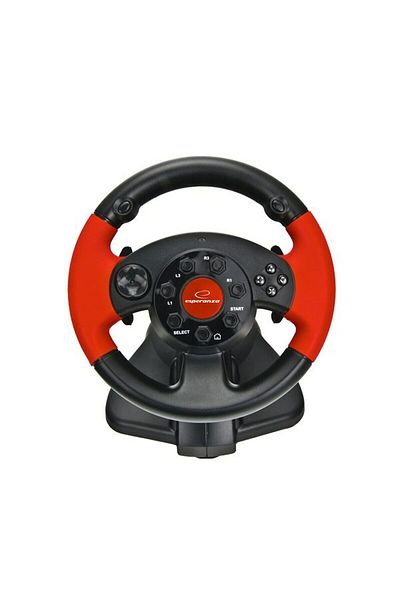 ESPERANZA Esperanza EG103 Racing Steering Wheel with Pedals Black Red