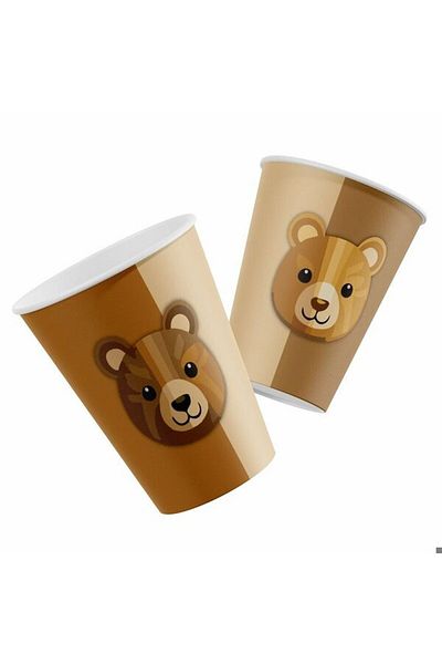 DÜVENCİ TİCARET 8-Pack Carton Cup Retro Coffee 8
