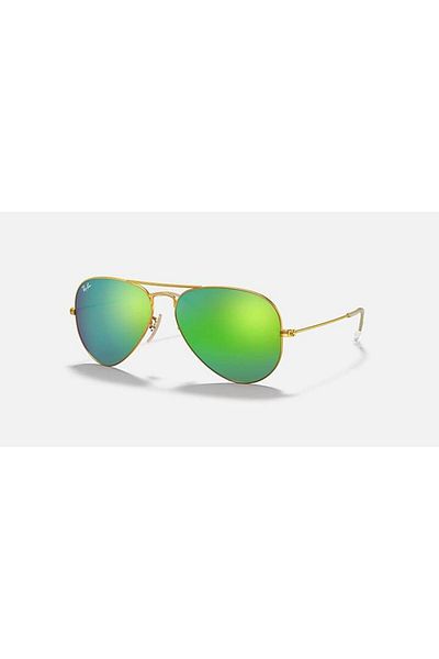 Ray-Ban AVIATOR RB3025 112/19 58-14 Unisex Sunglass Matte Gold_Green Mirror