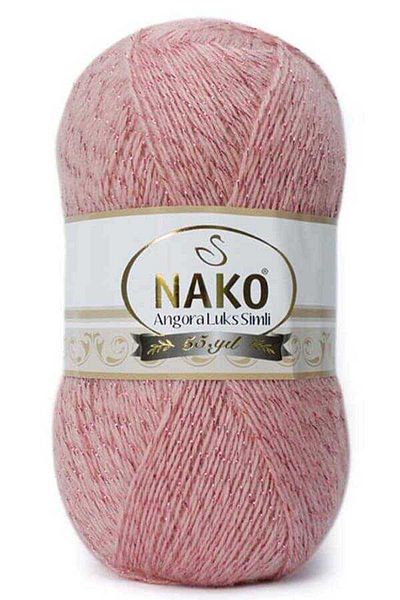 NAKO Angora Luxury Glitter 1424kp Ροζ Χρυσό
