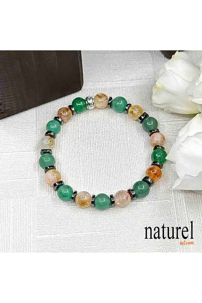 Naturel Tılsım Citrine Aventurine Natural Stone Bracelet - Money and Abundance Abundance