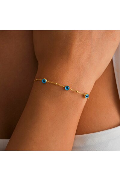 Queen Silver Jewelry 925 ayar gümüş doç nazar bocuklu bileklik