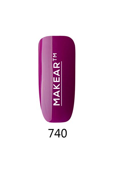 Makeart Baby Lac de unghii semipermanent Glamour Makear, 740 mov, 8 ml