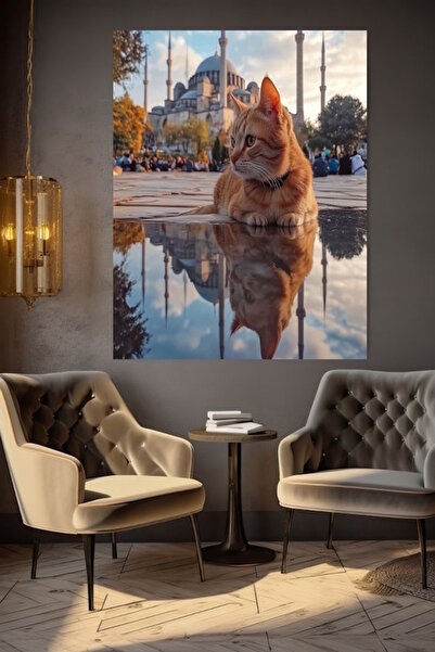 özkacar TABLIE PE PÂNZĂ CU VIZUALIZARE LA MOSCHEEA SULTAN AHMET, DECOR DE PER...