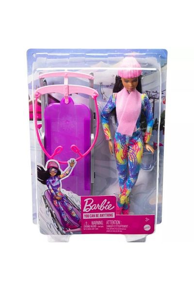 mattel Barbie doll with sled, Winter Sports model