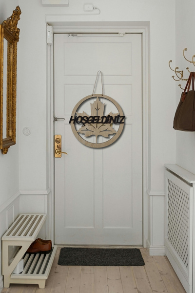 ERDİZDEN Warm Welcome at Your Door - Laser Cut Mdf Door Ornament with Welcome...