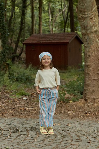 Tics Pantaloni cu dungi albastre Lolly
