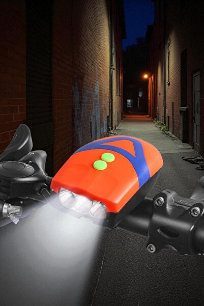 Vekorr LED'li Bisiklet Kornası Ön Far Bisiklet Scooter Feneri Kornası Bisikle...