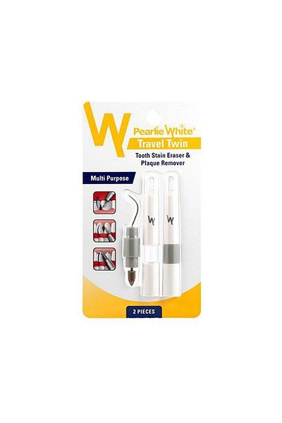 Genrics Pearlie White Travel Twin Tooth Stain Eraser & Plaque Remover 2 pcs