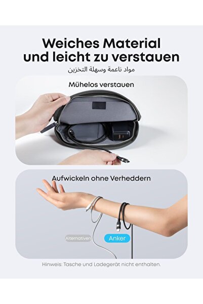 Generic Anker Nano USB C Cable, 240W, 3 ft, Fast Charging USB-C (Black)