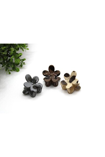 Tezcan Aksesuar Cute Patterned Flower Model Agrafe pentru catarame (Pachet de 3)