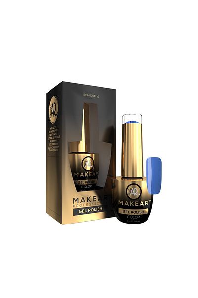 Makeart Baby Lac de unghii semipermanent Glamour Makear, 744 albastru, 8 ml