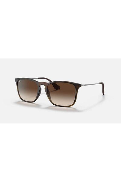 Ray-Ban CHRIS RB4187 856/13 54-18 Unisex Sunglass Matte Havana_Brown Gradient