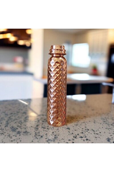 Bakır Center Bakır Matara Erzurum Bakır Su Matarası Bakır Sürahi Bakır Su Şişesi 550 ML Bakır Termus