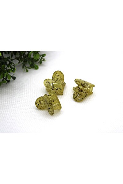 Tezcan Aksesuar Catarame cu model de inimă cu model în dungi (pachet de 3)