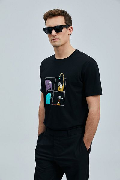 Lufian LUFİAN Funky Μοντέρνο Γραφικό T-Shirt 20254