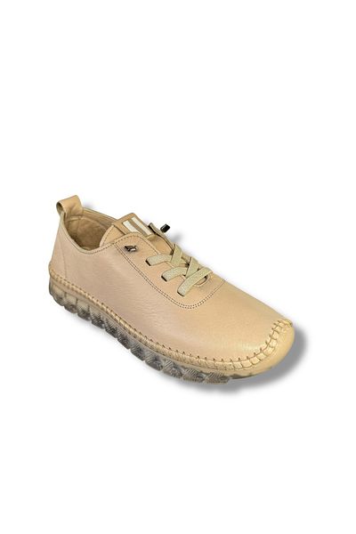 İdeal Voyager 9050 Women's Rubber Laced Genuine Leather Orthopedic Balloon Sole Loafer Sneaker Shoes