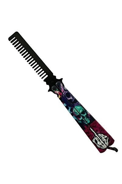 Retro Steampunk Kuru Kafa Tarak Eğitim Kelebeği - Keskin Değildir !