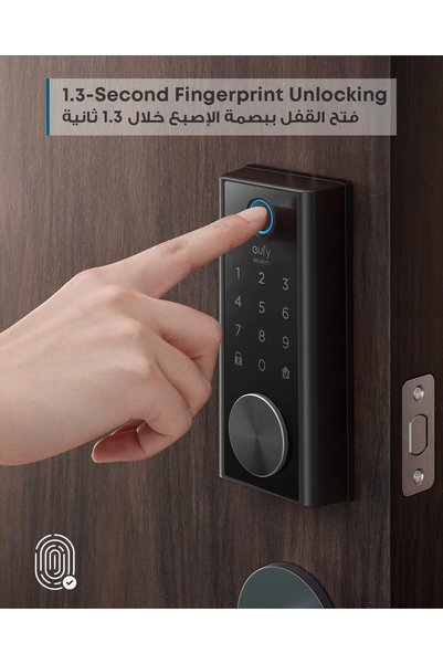 Eufy Security eufy Smart Lock S230, Remotely Control with Wi-Fi Bridge, Fingerprint Keyless Entry