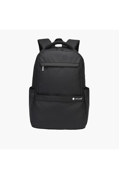 Atlas Logo Print 19-inch Backpack with Zip Closure and Adjustable Straps - 28x10x48 cms
