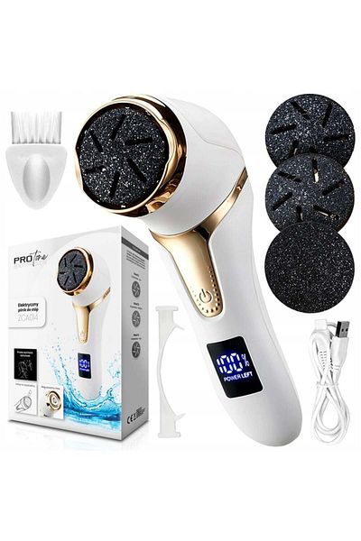 PROTONE Electric File Set for Soles and Heels, PROtone, with Suction, IPX 6, Digital Display, Led, 1200 mAh
