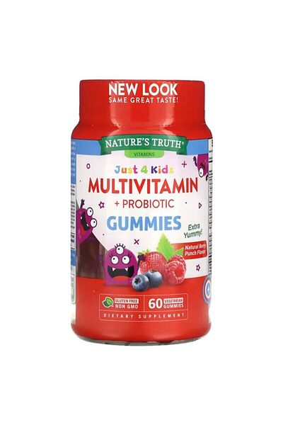 Nature's Truth Kids Multivitamin Probiotic, 60 Gummies, 30/60 Servings