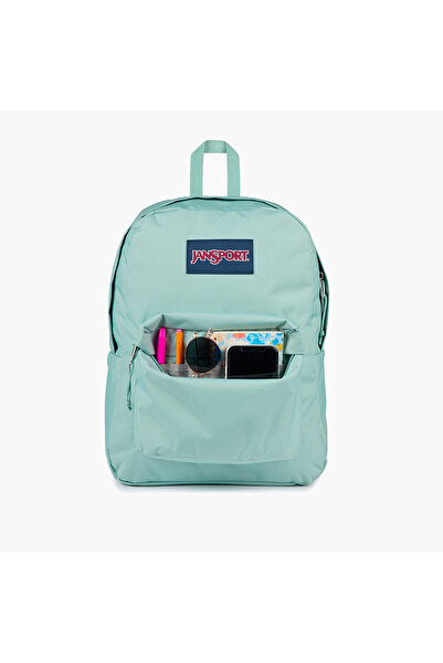 Jansport Solid Backpack with Adjustable Straps and Zip Closure - 14x32x42 cms