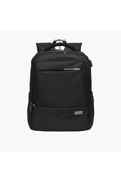 Atlas Solid Backpack with Adjustable Straps and Zip Closure - 28x10x43 cm