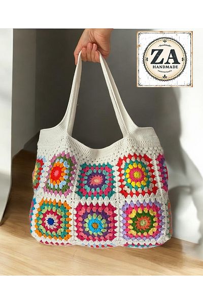 ZAHandmade حقيبة مزخرفة بالكروشيه